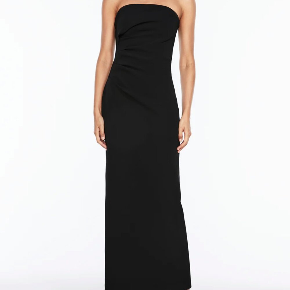 Black Manning Cartell Fast Forward Strapless Dress